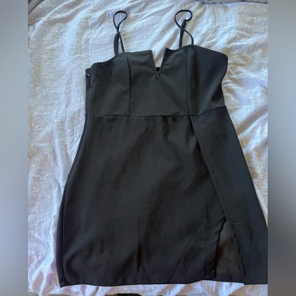 Black mini dress